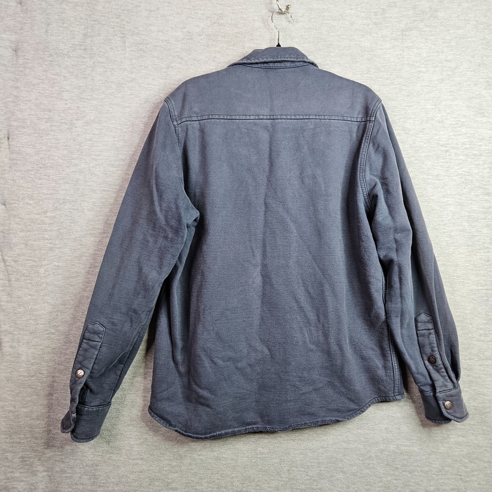 American Giant Men's Sz L Button Shirt Jacket Blue Workwear Cotton USA Made - Picture 2 of 9